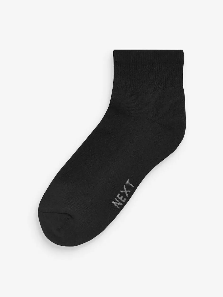Next 5 Pack Cushioned Mid Trainer Socks Black Discount