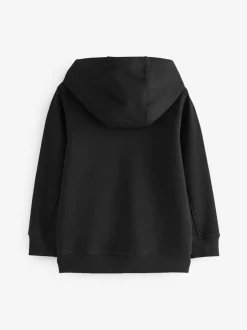 Next Black 1 Pack Plain Zip Through Hoodie (3-16yrs) Outlet