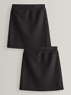 Next 2 Pack Pull-On Jersey Stretch School Pencil Skirts (3-17yrs) Black Sale