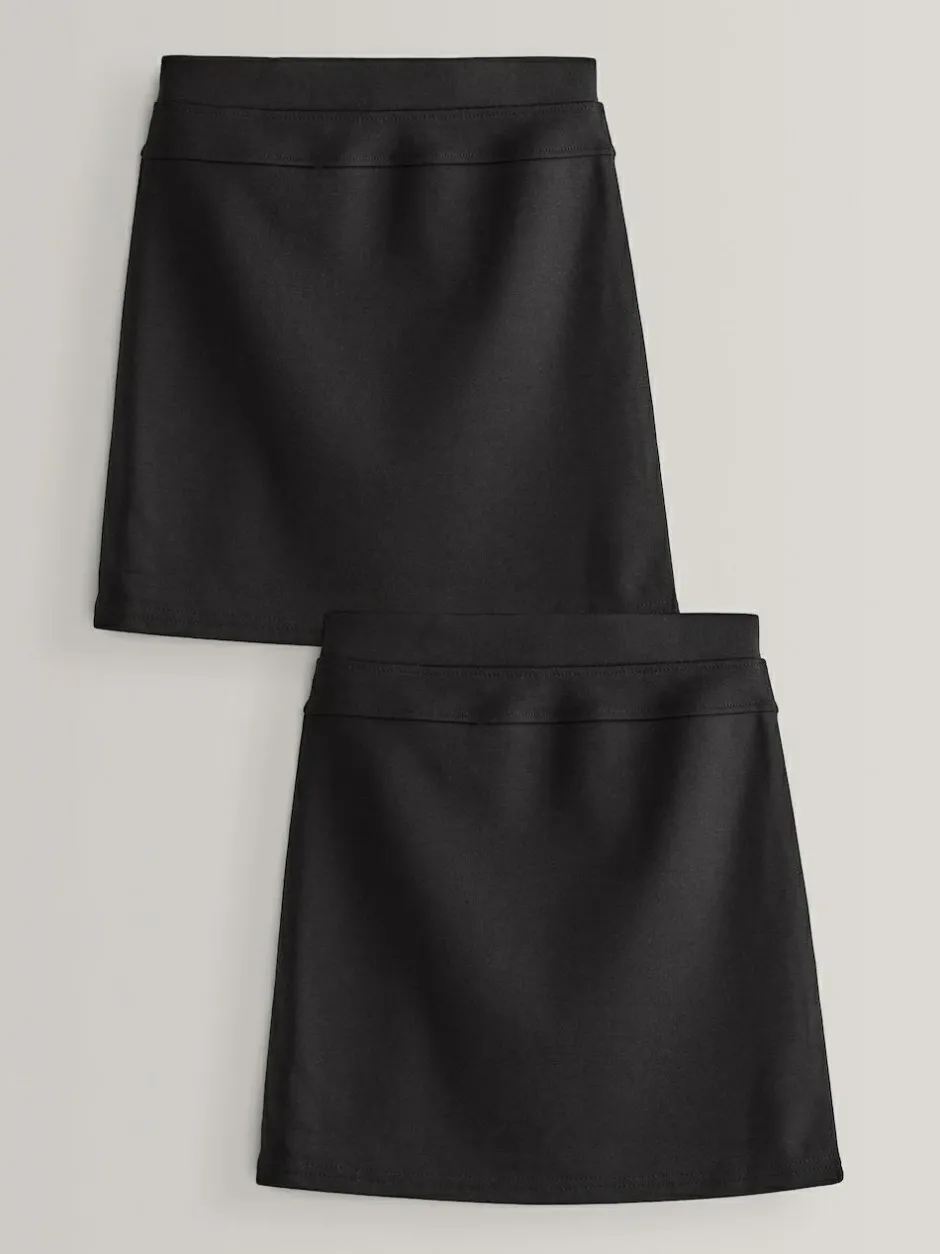 Next 2 Pack Pull-On Jersey Stretch School Pencil Skirts (3-17yrs) Black Sale