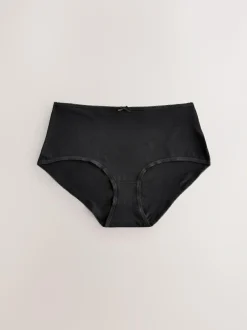 Next Midi Cotton Rich Knickers 7 Pack Black / Pastel Rose Nude / White