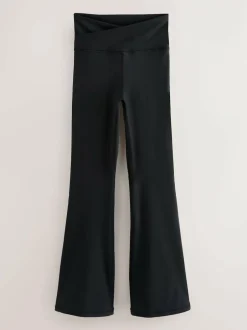 Next Black Active Balance Wrap Front Flared Leggings New