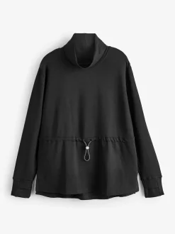Next Active Cowl Neck Sweat Top Black Outlet