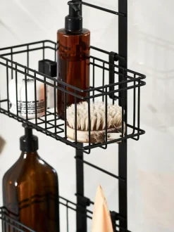 Next Adjustable Shelf Shower Caddy Black Outlet