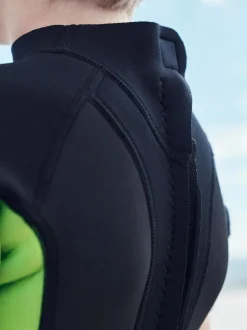 Next Wetsuit (1-16yrs) Black and Green Short Sleeve New