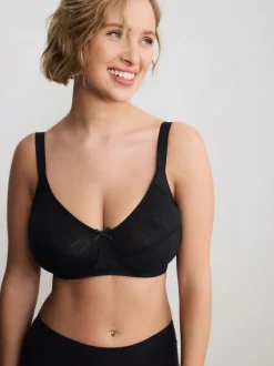 Next B-H Total Support Non Wire Full Cup Ultimate Comfort Bra Black Outlet