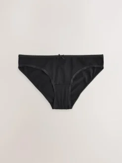 Next Black Bikini Cotton Rich Knickers 5 Pack Clearance