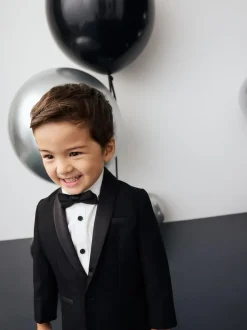 Next Blazer, Shirt, Trousers And Bow Tie Set (3mths-9yrs) Black Sale