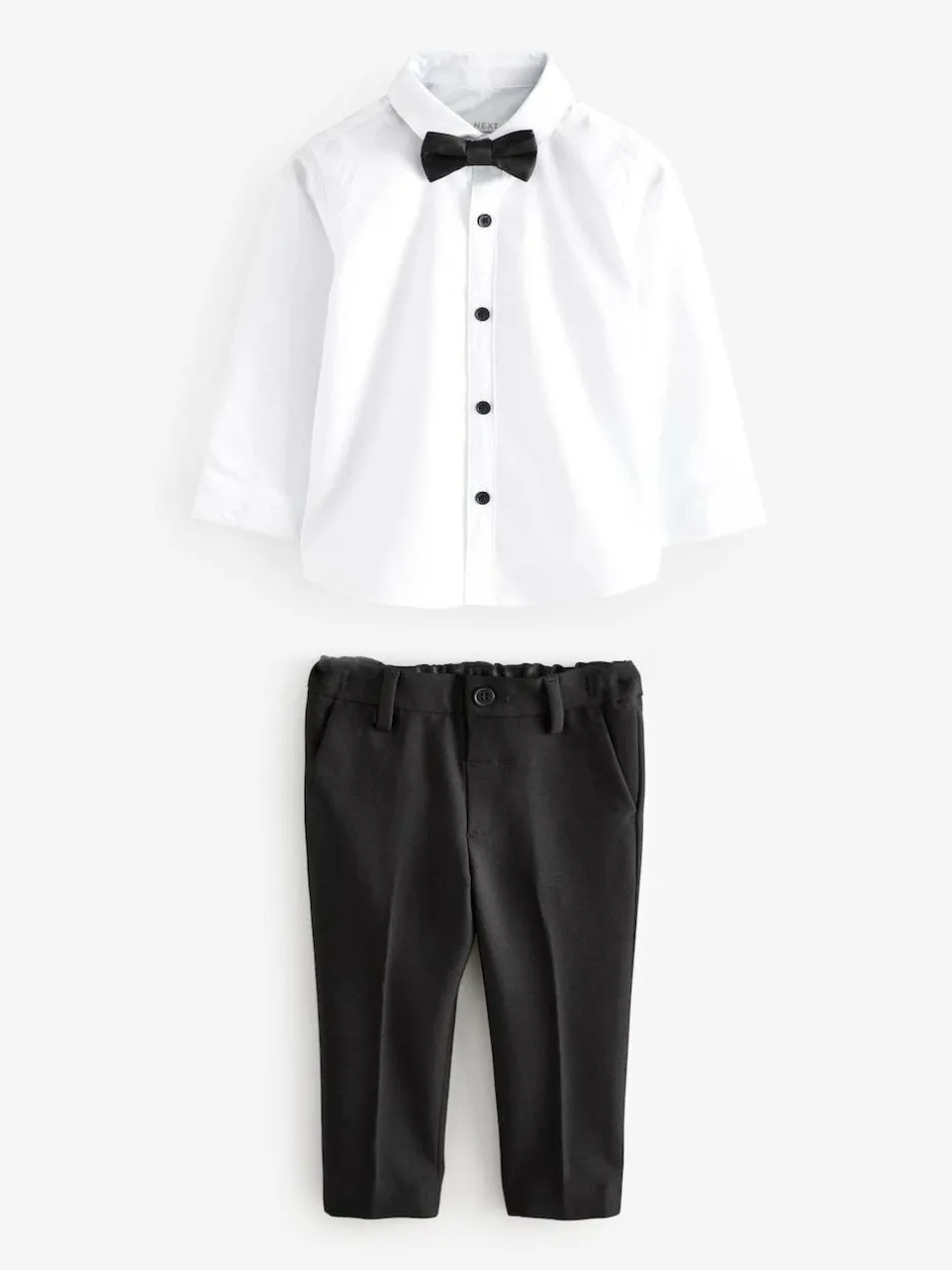 Next Blazer, Shirt, Trousers And Bow Tie Set (3mths-9yrs) Black Sale