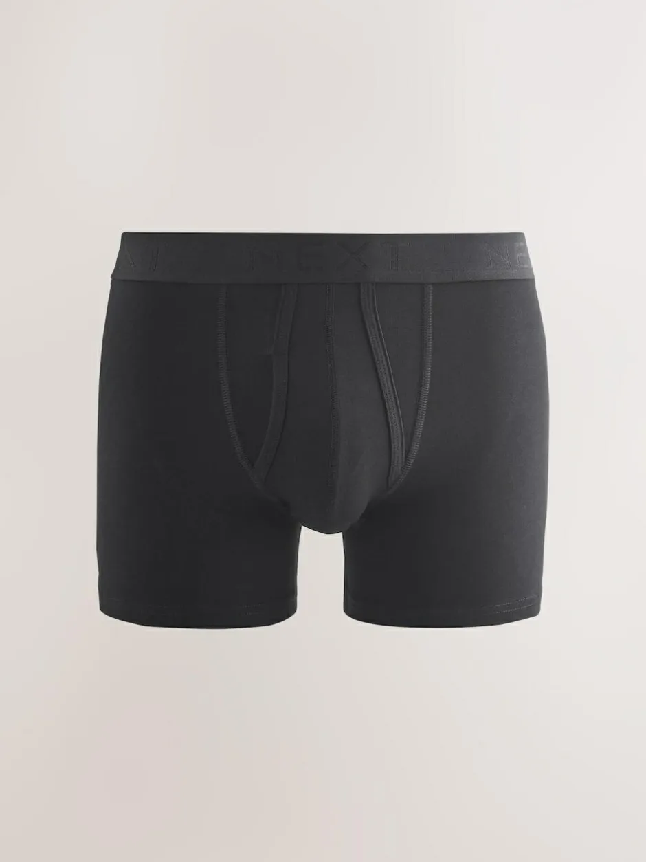 Next Black Blue/Brown Waistbands A-Front Boxers 10 Pack New
