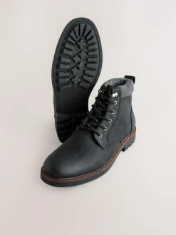 Next Borg Lined Cord Trim Boots Black Hot