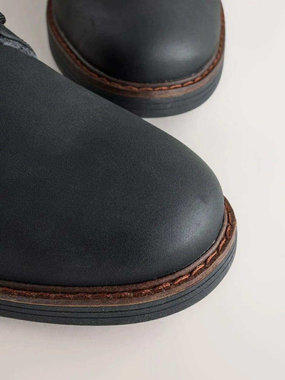 Next Borg Lined Cord Trim Boots Black Hot
