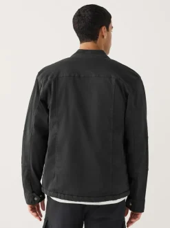 Next Borg Lined Zip Through Funnel Jacket Black Discount