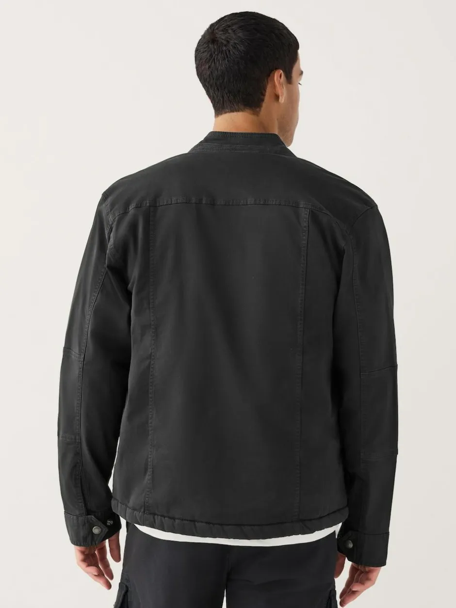 Next Borg Lined Zip Through Funnel Jacket Black Discount