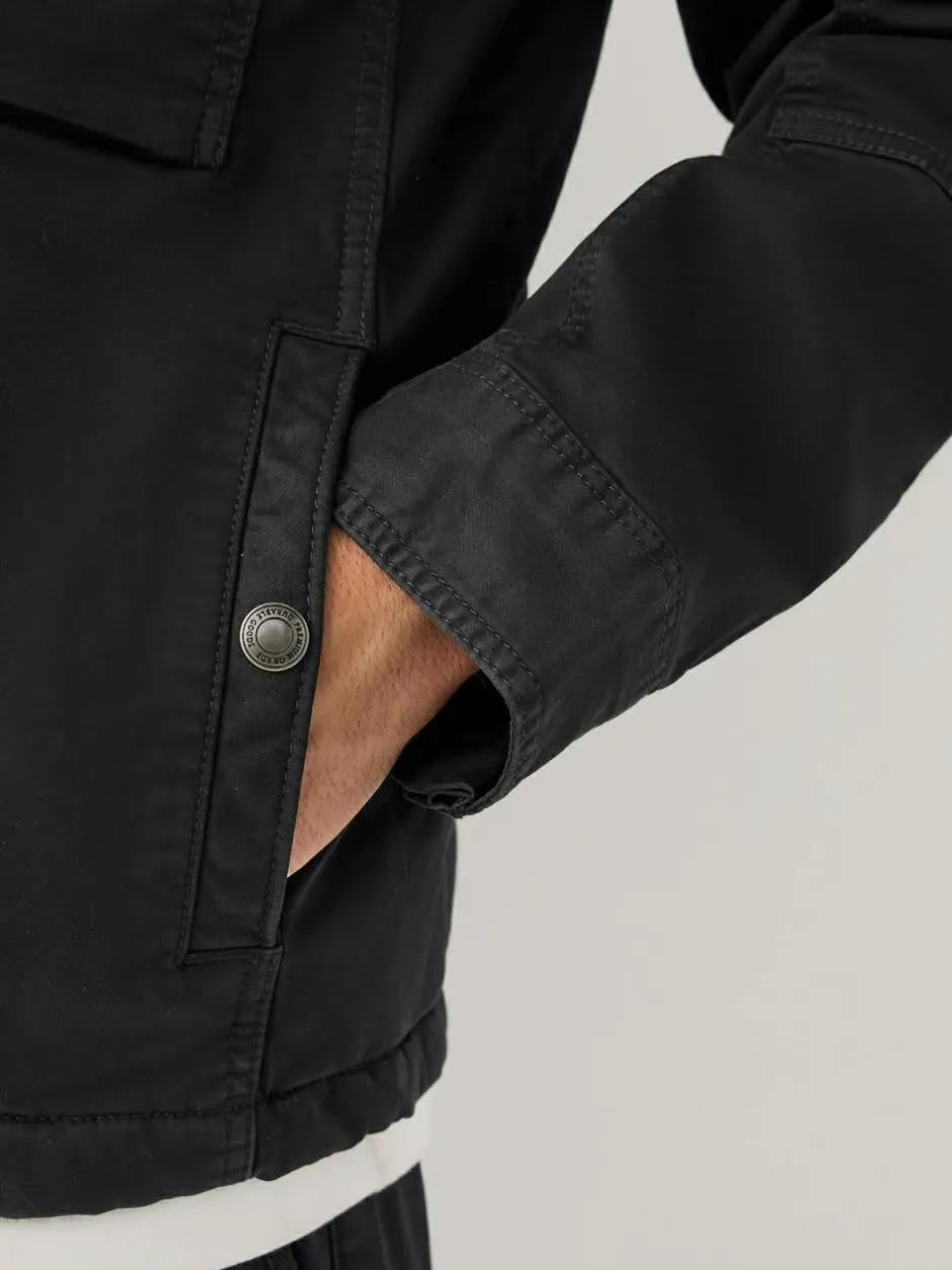 Next Borg Lined Zip Through Funnel Jacket Black Discount