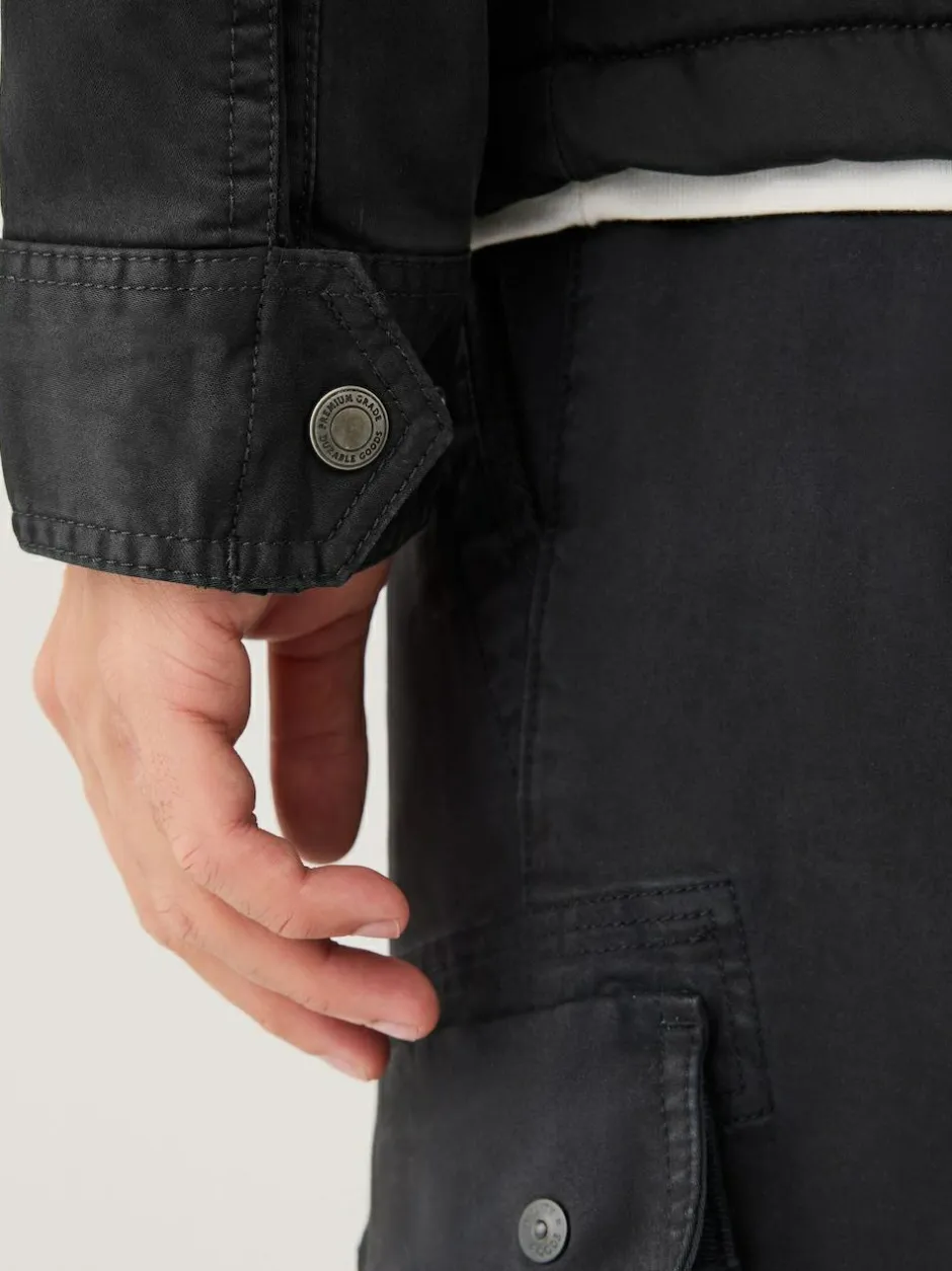 Next Borg Lined Zip Through Funnel Jacket Black Discount