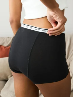 Next Boyshort Heavy Flow Period Knickers 2 Pack Black Hot