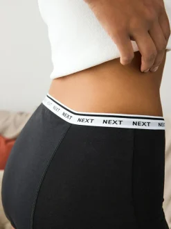 Next Boyshort Heavy Flow Period Knickers 2 Pack Black Hot