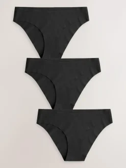 Next Brazilian No VPL Comfort Knickers 3 Pack Black
