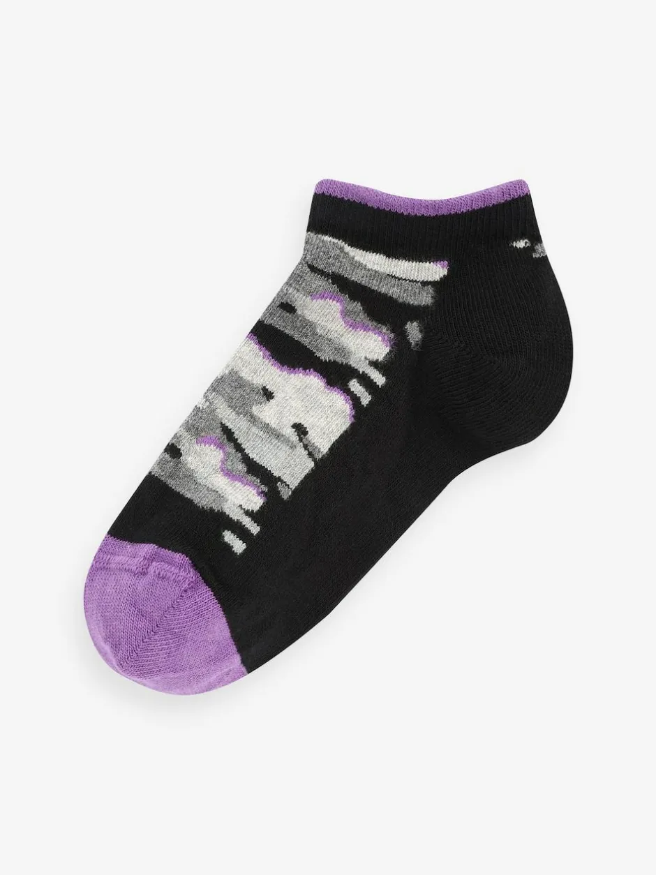 Next 7 Pack Cotton Rich Trainer Socks Black Bright Camo Hot