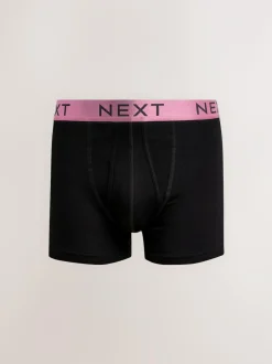 Next Black Bright Colour Shiny Waistbands A-Front Boxers 10 Pack Online