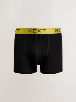 Next Black Bright Colour Shiny Waistbands A-Front Boxers 10 Pack Online