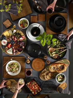 Next Bronx 12 Piece Dinner Set Black Discount