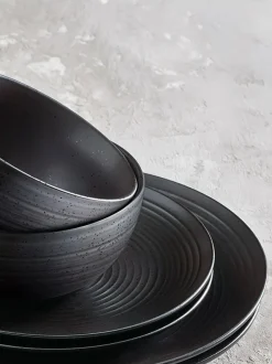 Next Bronx 12 Piece Dinner Set Black Discount