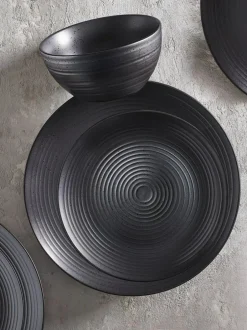 Next Bronx 12 Piece Dinner Set Black Discount