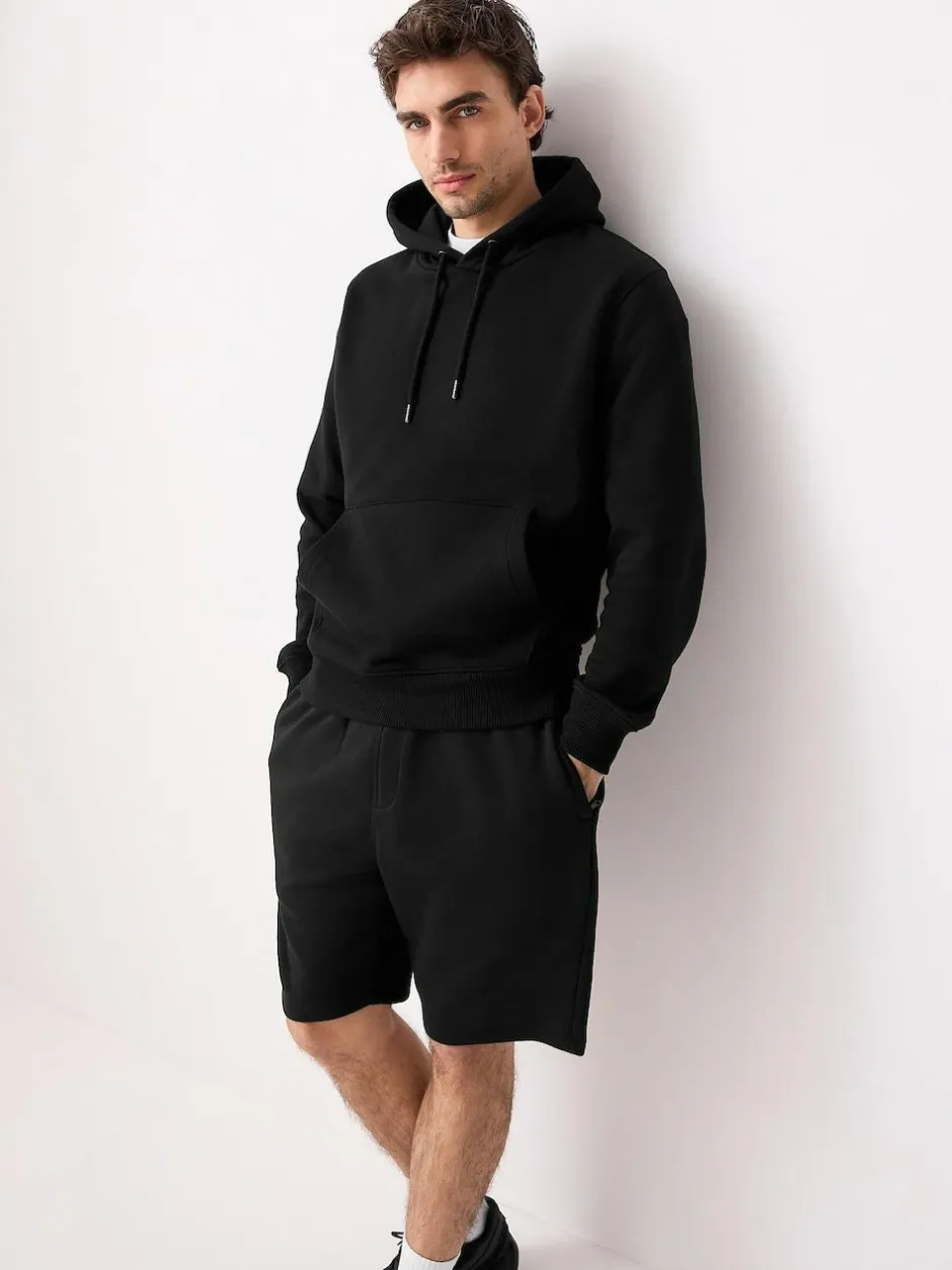 Next Brushed Jersey Zip Pocket Shorts Black Sale