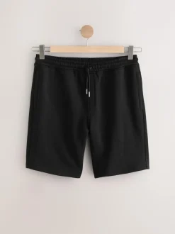 Next Brushed Jersey Zip Pocket Shorts Black Sale
