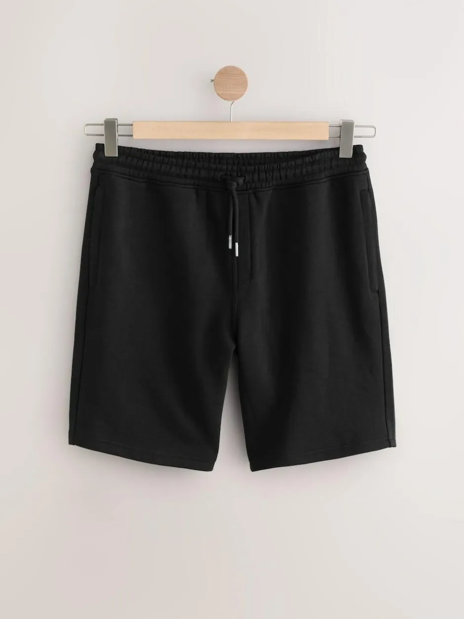 Next Brushed Jersey Zip Pocket Shorts Black Sale