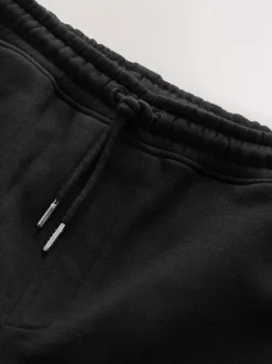 Next Brushed Jersey Zip Pocket Shorts Black Sale