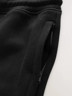 Next Brushed Jersey Zip Pocket Shorts Black Sale
