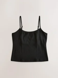 Next Built in Shelf Cami Vest (9-16yrs) (9-16yrs) Black Clearance