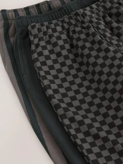Next Black/ Charcoal Grey 3 Pack Wide Leg Jersey Joggers (3mths-7yrs) Clearance