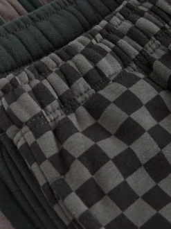 Next Black/ Charcoal Grey 3 Pack Wide Leg Jersey Joggers (3mths-7yrs) Clearance