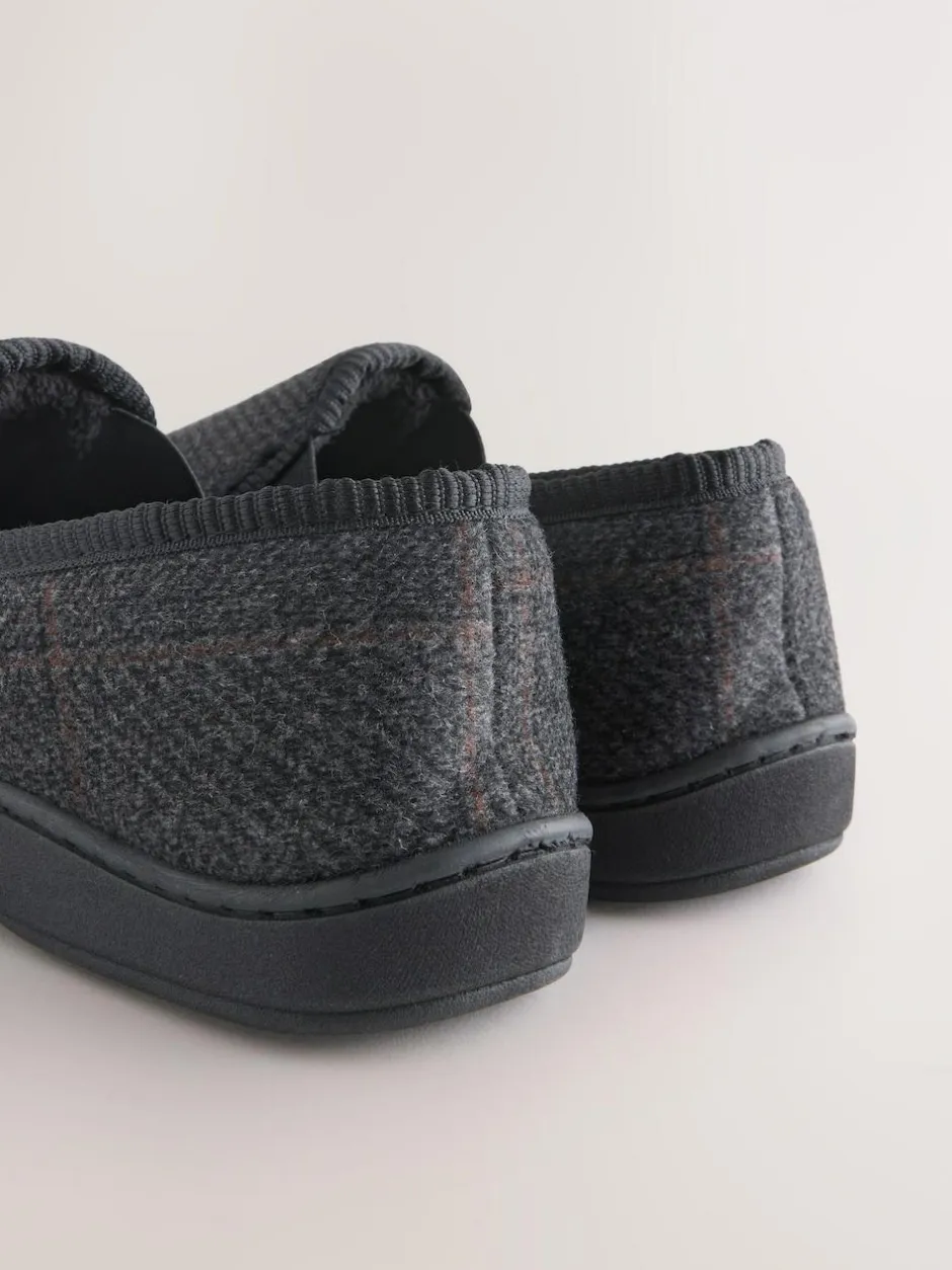 Next Closed Back Slippers Black New