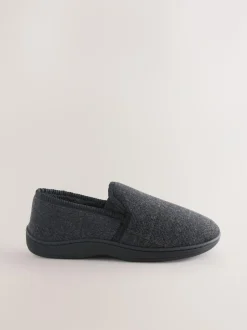 Next Closed Back Slippers Black New