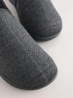 Next Closed Back Slippers Black New