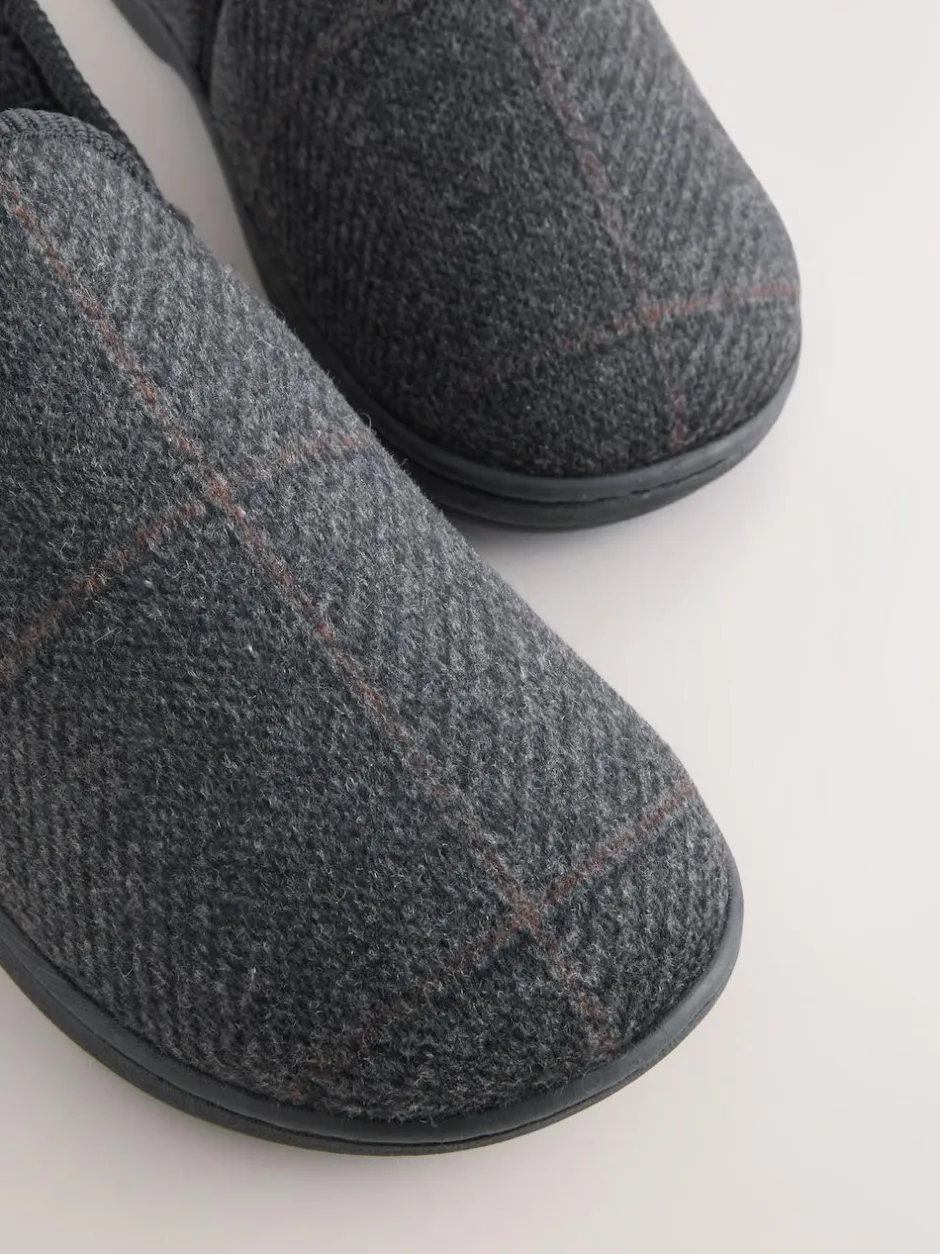 Next Closed Back Slippers Black New