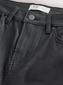 Next Coated Denim Skinny Jeans Black Online