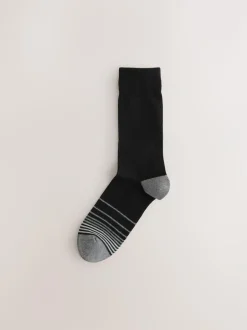 Next Black Colour Ombre 7 Pack Mens Cotton Rich Socks