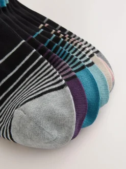 Next Black Colour Ombre 7 Pack Mens Cotton Rich Socks