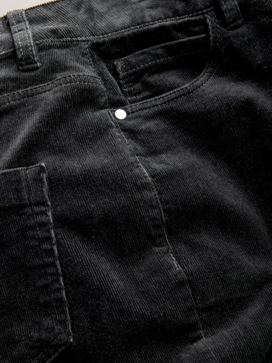Next Cord Bootcut Trousers Black New