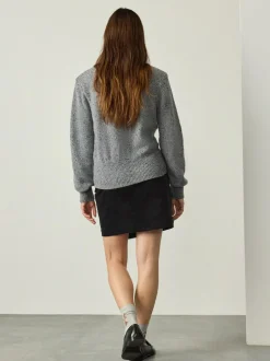 Next Corduroy Mini Wrap Skirt Black Outlet