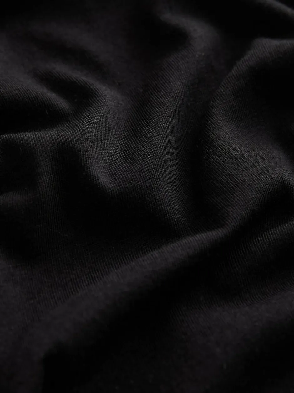 Next Black Cotton Modal Slouch V-Neck T-Shirt Best
