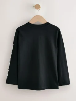 Next Minecraft Long Sleeve T-Shirt (3-16yrs) Black Creeper Discount