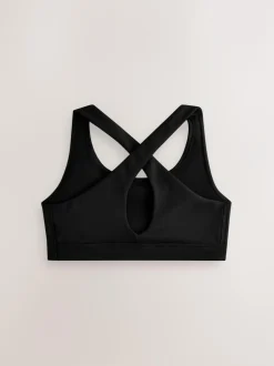 Next Black Cross Back Sports Bras (5-16yrs) Clearance