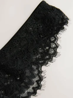Next Crotchless Thong Lace Knickers Black Hot